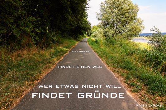 Fotografie: Wer etwas will, findet einen Weg. Wer etwas nicht will, findet Gründe - Weg an der Weser | Ihr Kontakt: Angela to Roxel