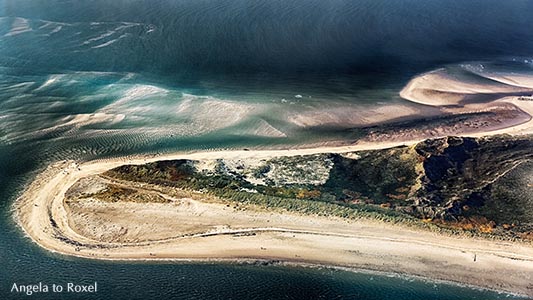 Luftbild der Hörnum-Odde (Söl’ring Hörnem-Or), Dünen- und Heidelandschaft an der Südspitze der nordfriesischen Insel Sylt, Schleswig-Holstein 2016