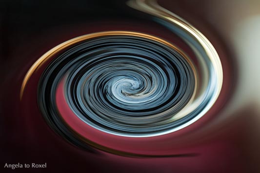 Tao, Spirale, Symbol für den Weg, Verfremdung eines Obsidians, die an das Yin-Yang-Symbol erinnert, abstrakt, Kunstfotografie kaufen | Angela to Roxel